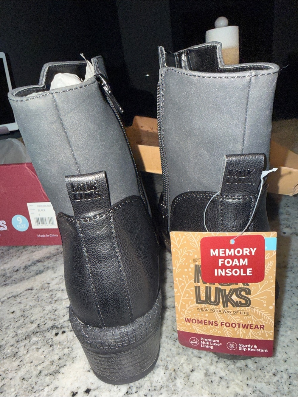 Muk Luks Black Slip-On Chelsea Boots - Picture 3 of 7